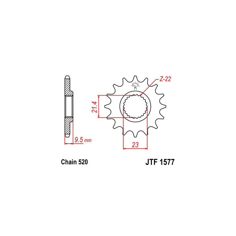 ZEBATKA NAPĘDOWA JT JTF1577.