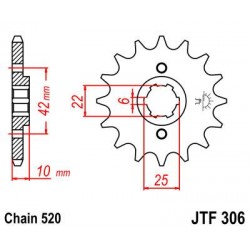 ZEBATKA NAPĘDOWA JT JTF306.