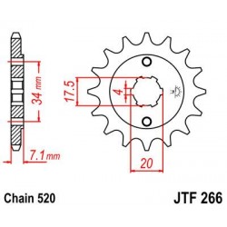 ZEBATKA NAPĘDOWA JT JTF266.