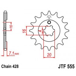 ZEBATKA NAPĘDOWA JT JTF555.