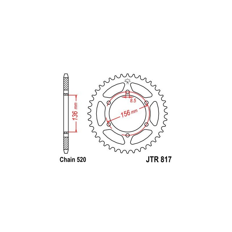 ZEBATKA NAPĘDZANA JT JTR817.