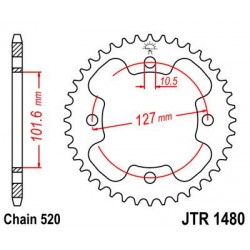 ZEBATKA NAPĘDZANA JT JTR1480.