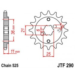 ZEBATKA NAPĘDOWA JT JTF290.