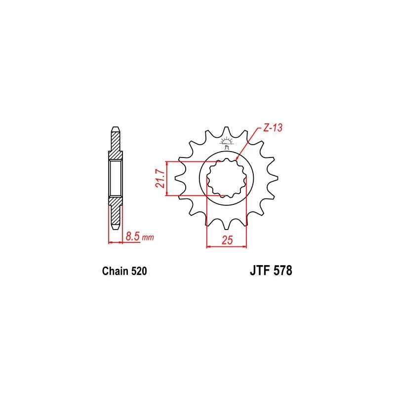 ZEBATKA NAPĘDOWA JT JTF578.