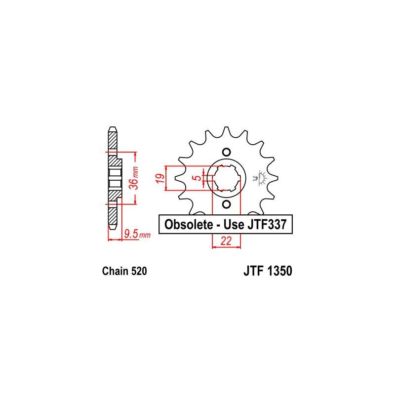 ZEBATKA NAPĘDOWA JT JTF1350.