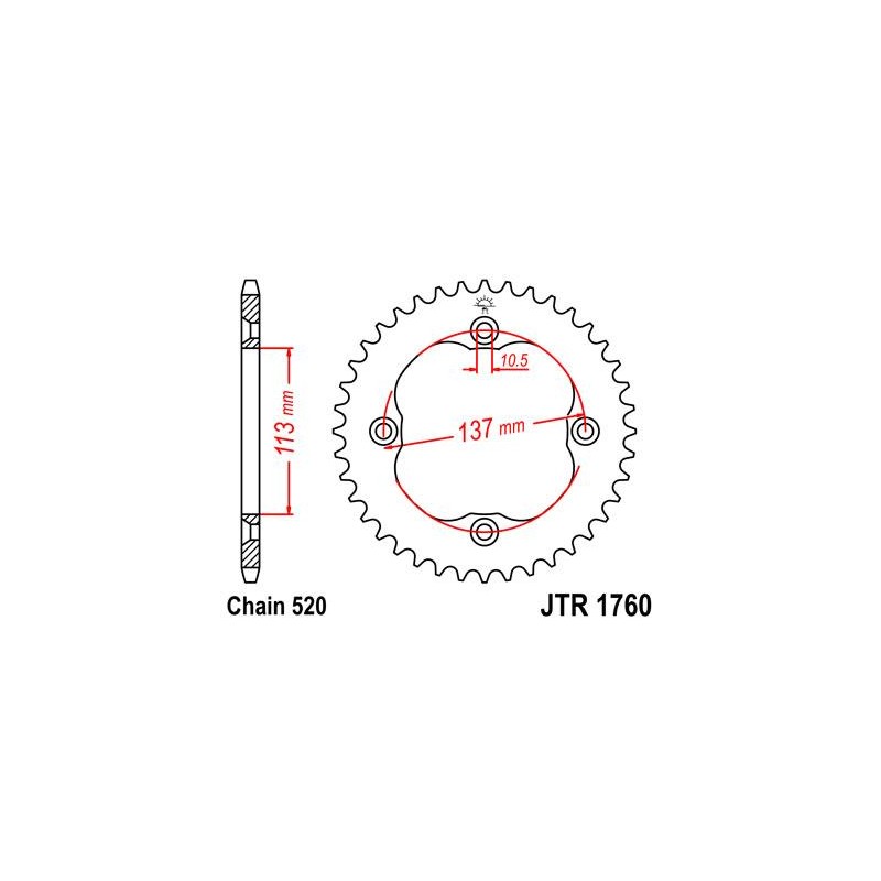 ZEBATKA NAPĘDZANA JT JTR1760.