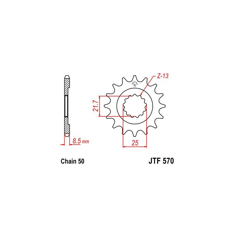 ZEBATKA NAPĘDOWA JT JTF570.