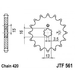 ZEBATKA NAPĘDOWA JT JTF561.