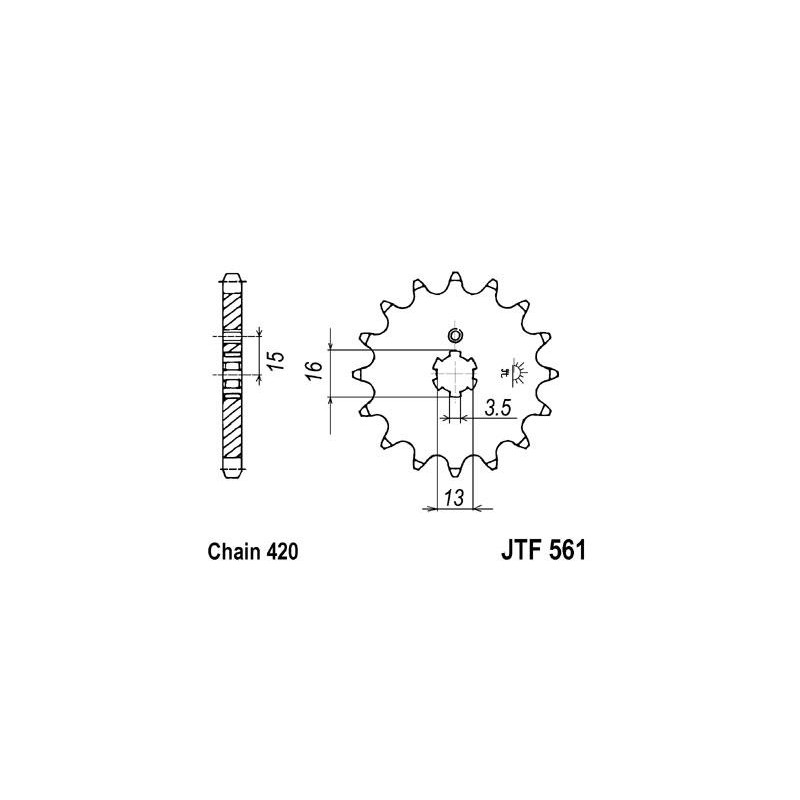 ZEBATKA NAPĘDOWA JT JTF561.