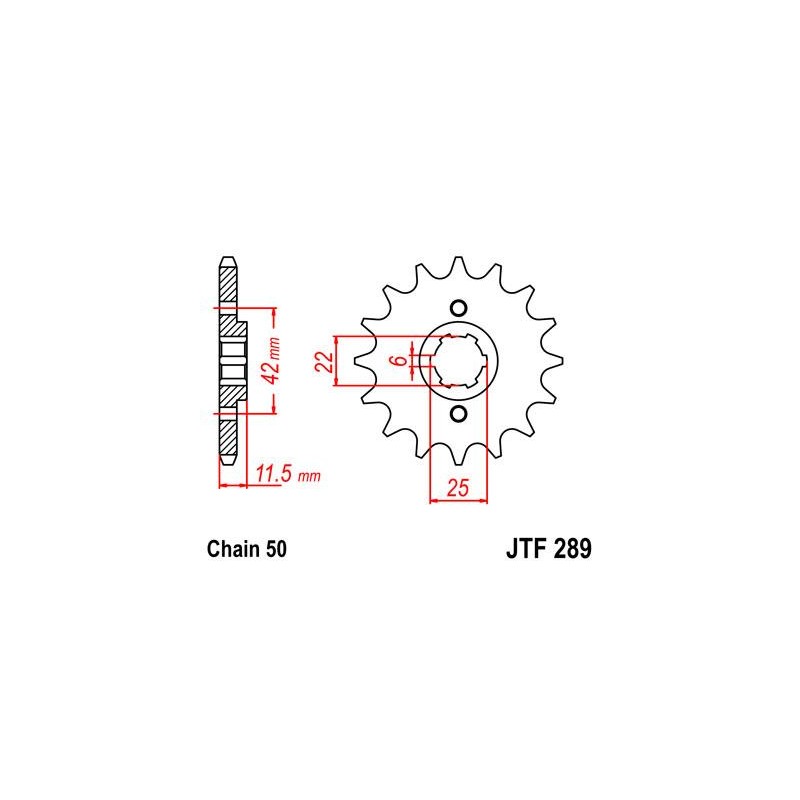 ZEBATKA NAPĘDOWA JT JTF289.