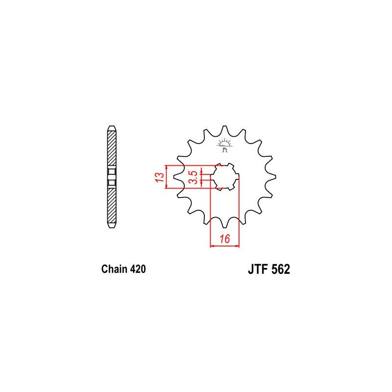 ZEBATKA NAPĘDOWA JT JTF562.
