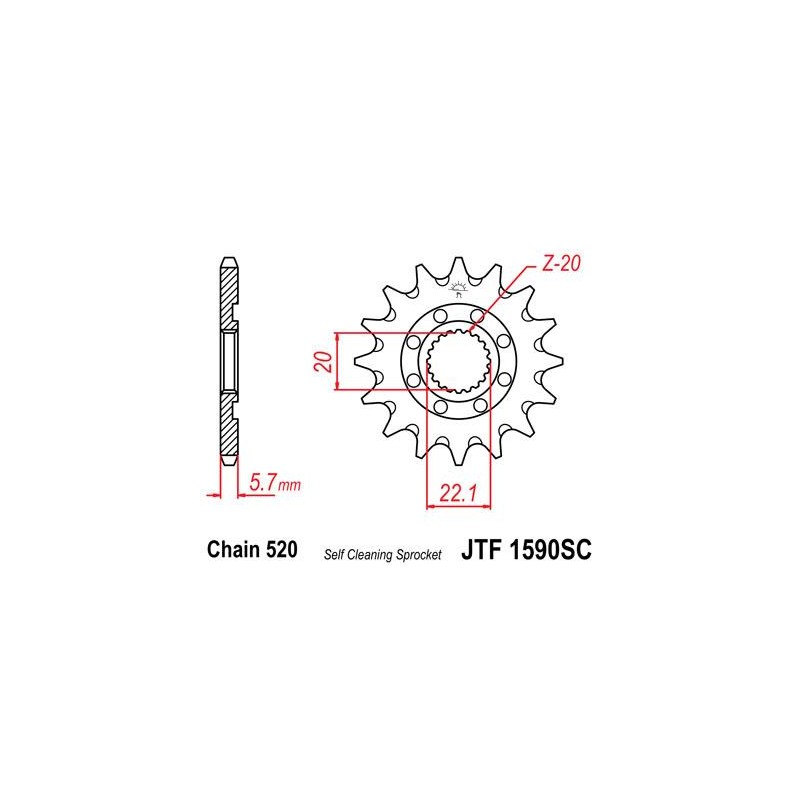 ZEBATKA NAPĘDOWA JT JTF1590.