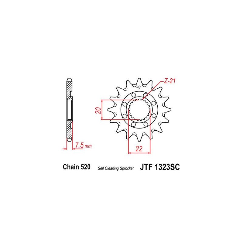 ZEBATKA NAPĘDOWA JT JTF1323.