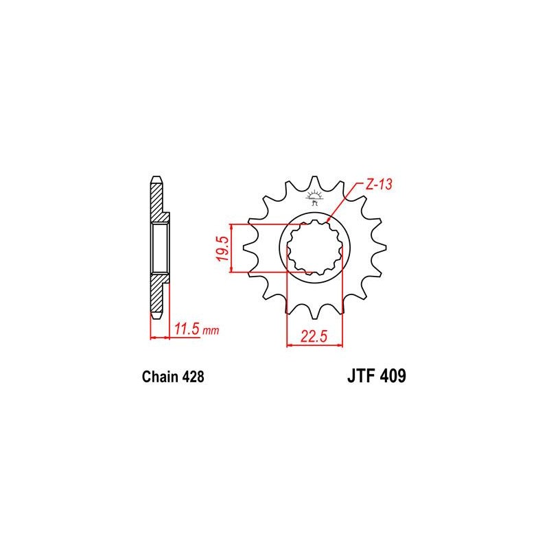 ZEBATKA NAPĘDOWA JT JTF409.