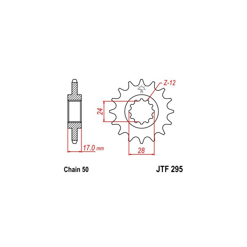 ZEBATKA NAPĘDOWA JT JTF295.