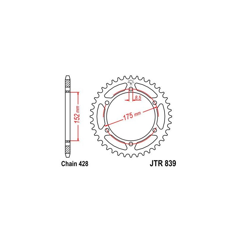 ZEBATKA NAPĘDZANA JT JTR839.