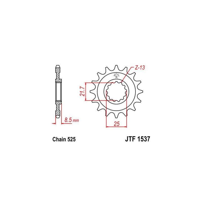 ZEBATKA NAPĘDOWA JT JTF1537.