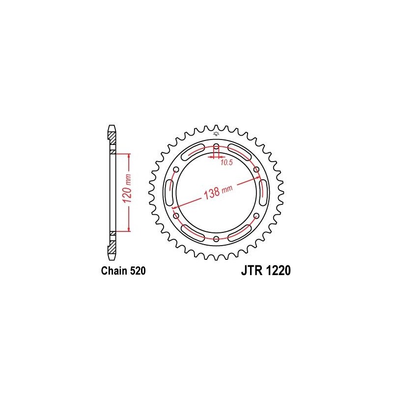 ZEBATKA NAPĘDZANA JT JTR1220.
