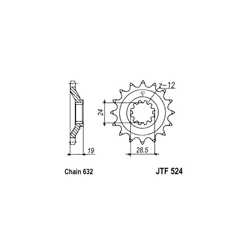 ZEBATKA NAPĘDOWA JT JTF524.