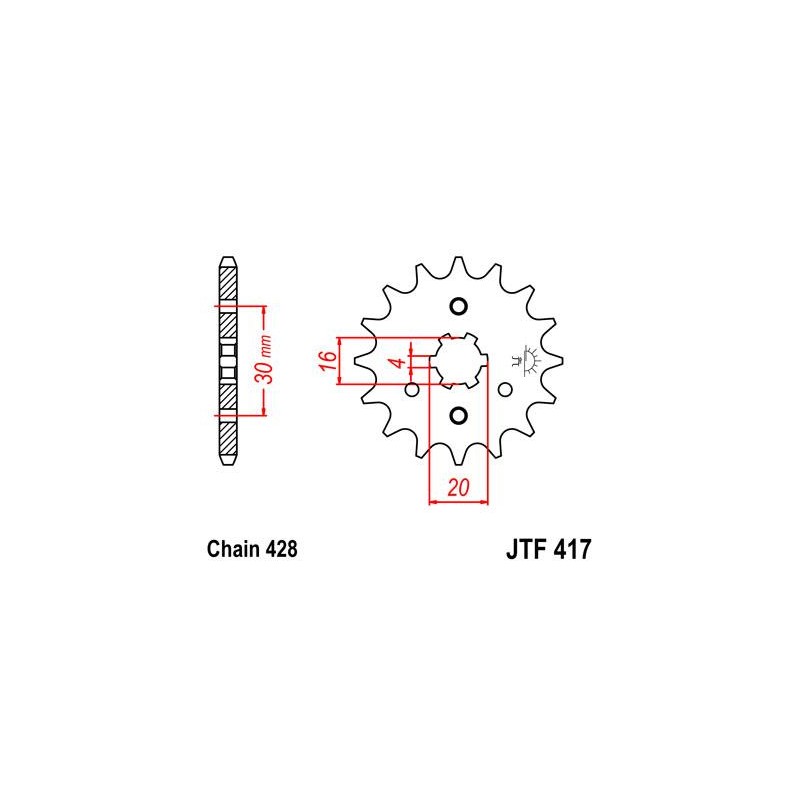 ZEBATKA NAPĘDOWA JT JTF417.