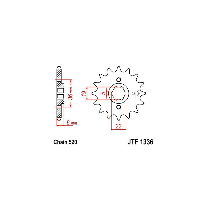 ZEBATKA NAPĘDOWA JT JTF1336.