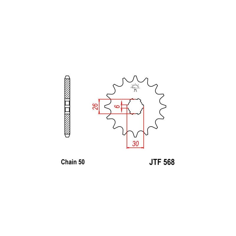 ZEBATKA NAPĘDOWA JT JTF568.