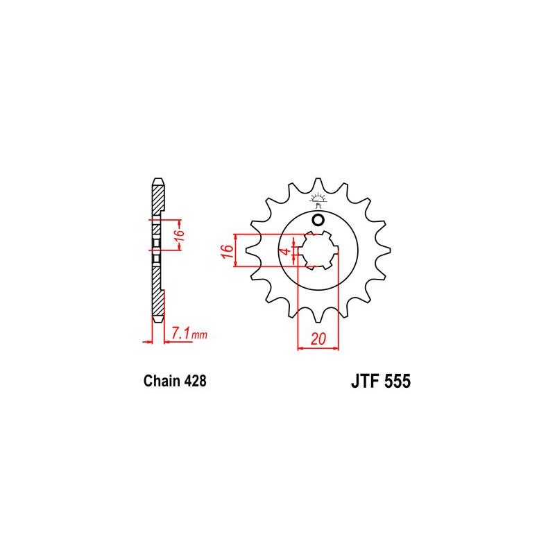 ZEBATKA NAPĘDOWA JT JTF555.