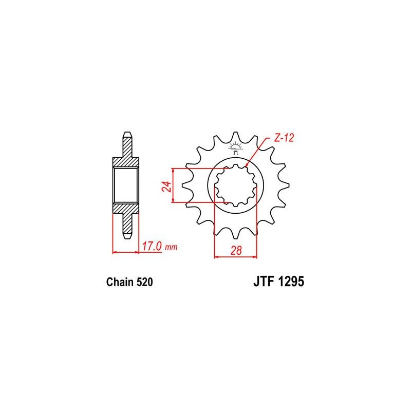 ZEBATKA NAPĘDOWA JT JTF1295.