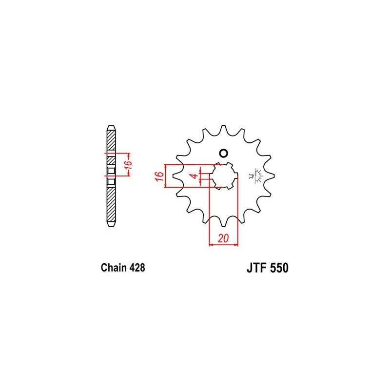 ZEBATKA NAPĘDOWA JT JTF550.