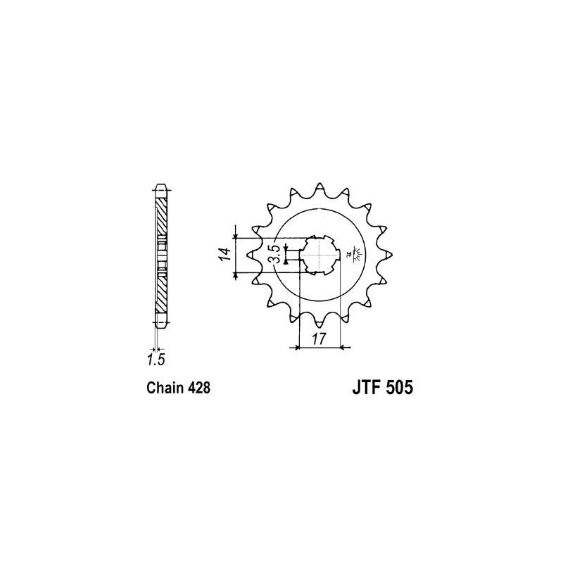 ZEBATKA NAPĘDOWA JT JTF505.