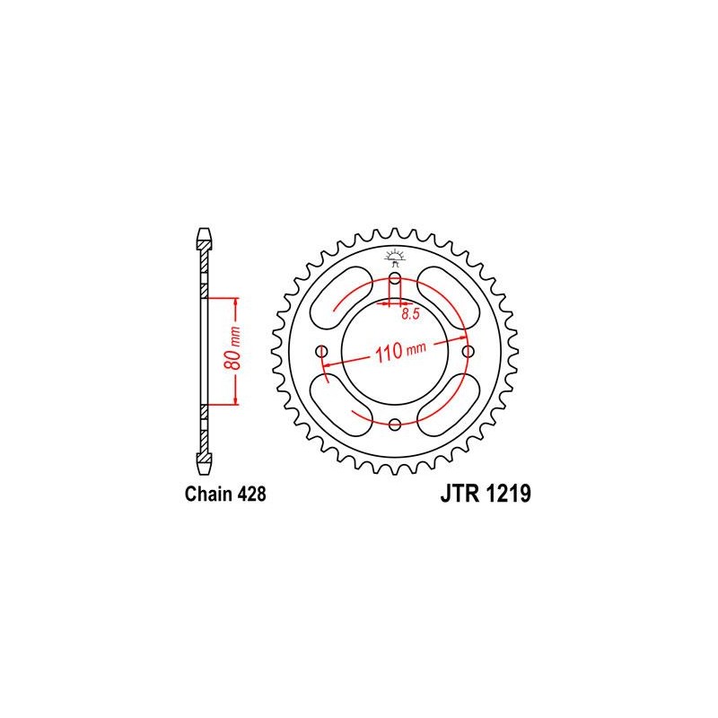 ZEBATKA NAPĘDZANA JT JTR1219.