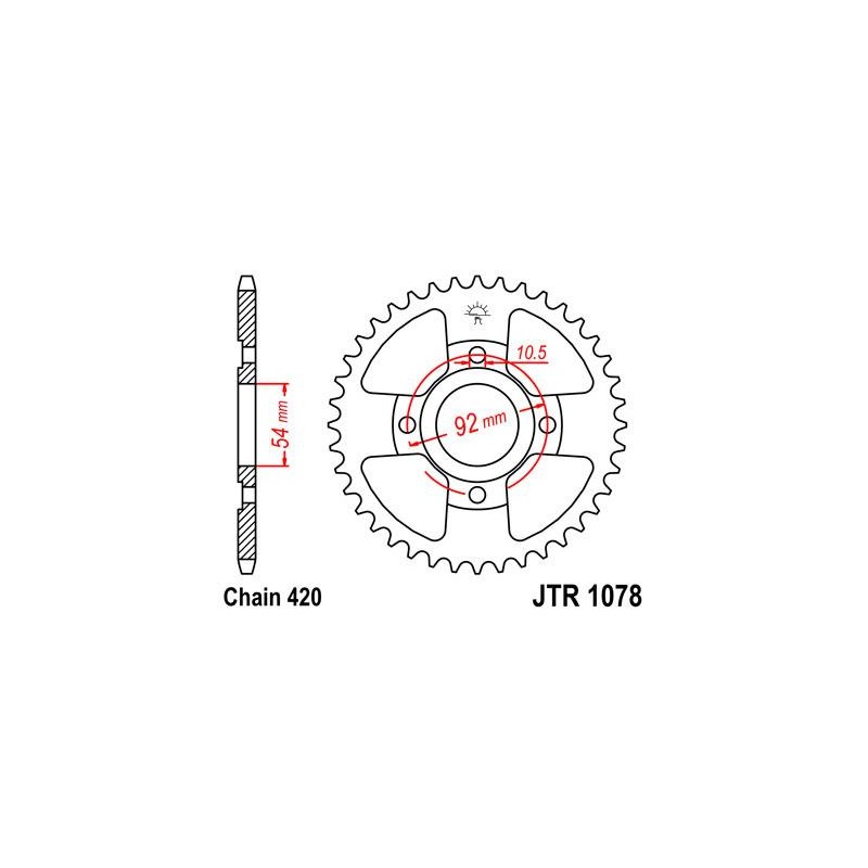 ZEBATKA NAPĘDZANA JT JTR1078.