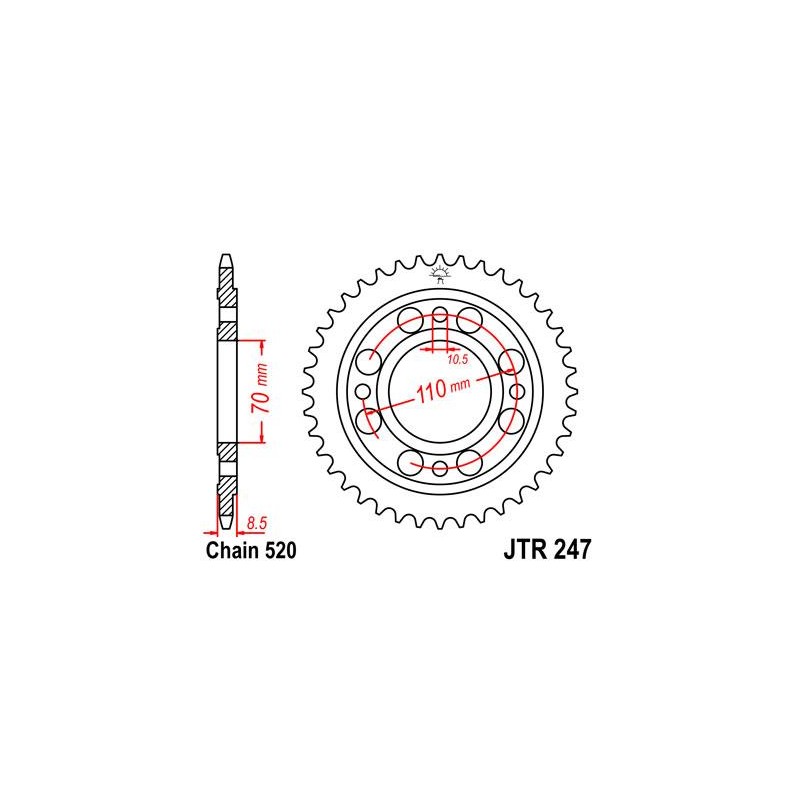 ZEBATKA NAPĘDZANA JT JTR247.