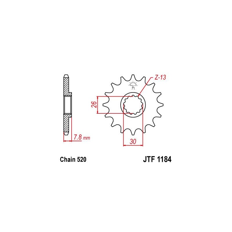 ZEBATKA NAPĘDOWA JT JTF1184.