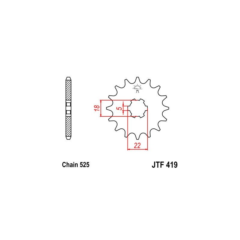 ZEBATKA NAPĘDOWA JT JTF419.