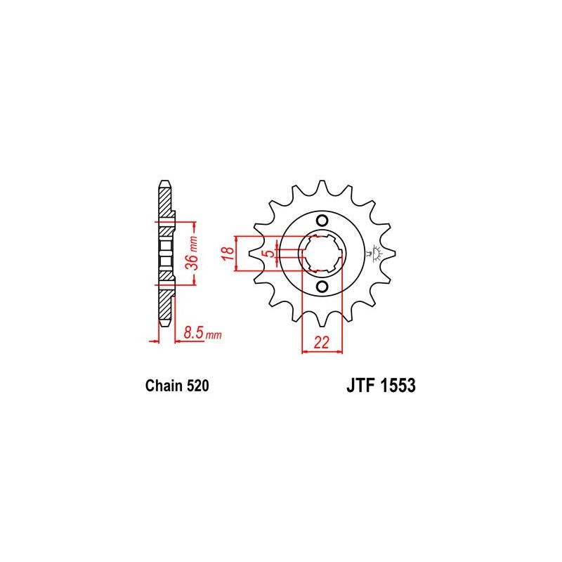 ZEBATKA NAPĘDOWA JT JTF1553.