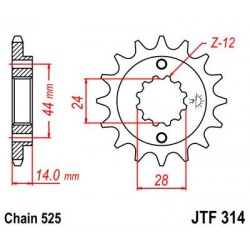 ZEBATKA NAPĘDOWA JT JTF314.