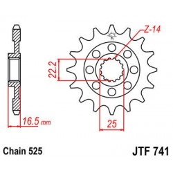 ZEBATKA NAPĘDOWA JT JTF741.