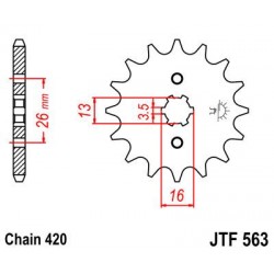 ZEBATKA NAPĘDOWA JT JTF563.
