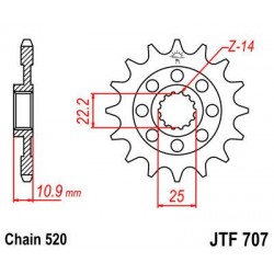 ZEBATKA NAPĘDOWA JT JTF707.