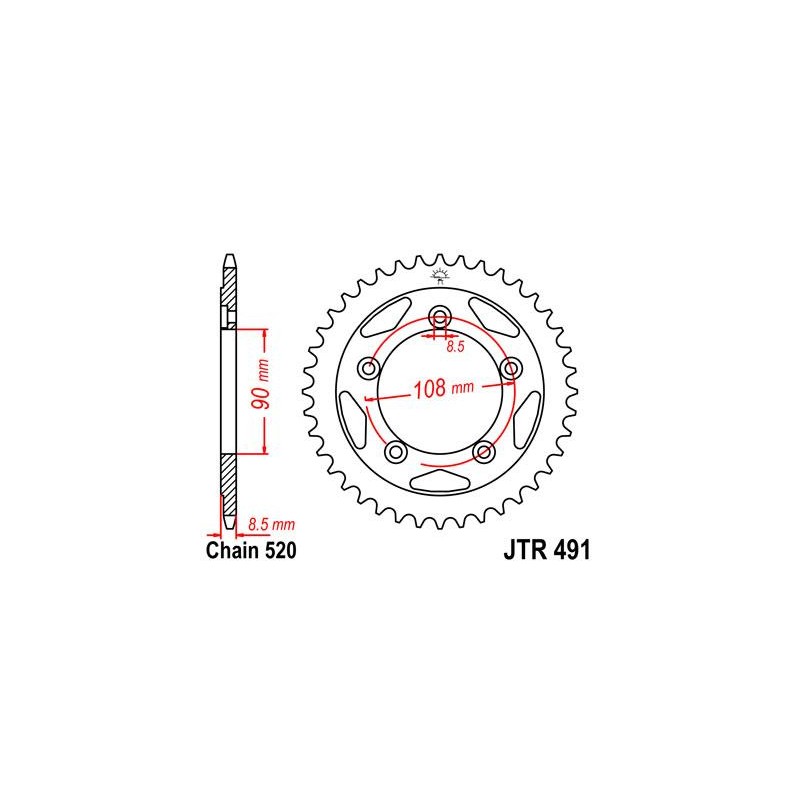 ZEBATKA NAPĘDZANA JT JTR491.
