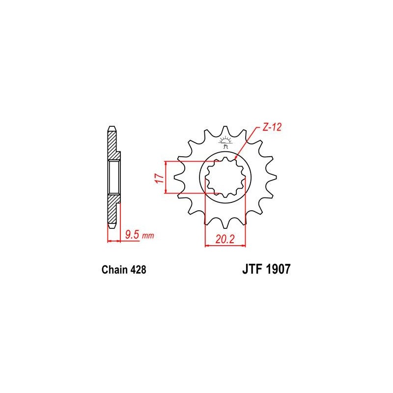 ZEBATKA NAPĘDOWA JT JTF1907.