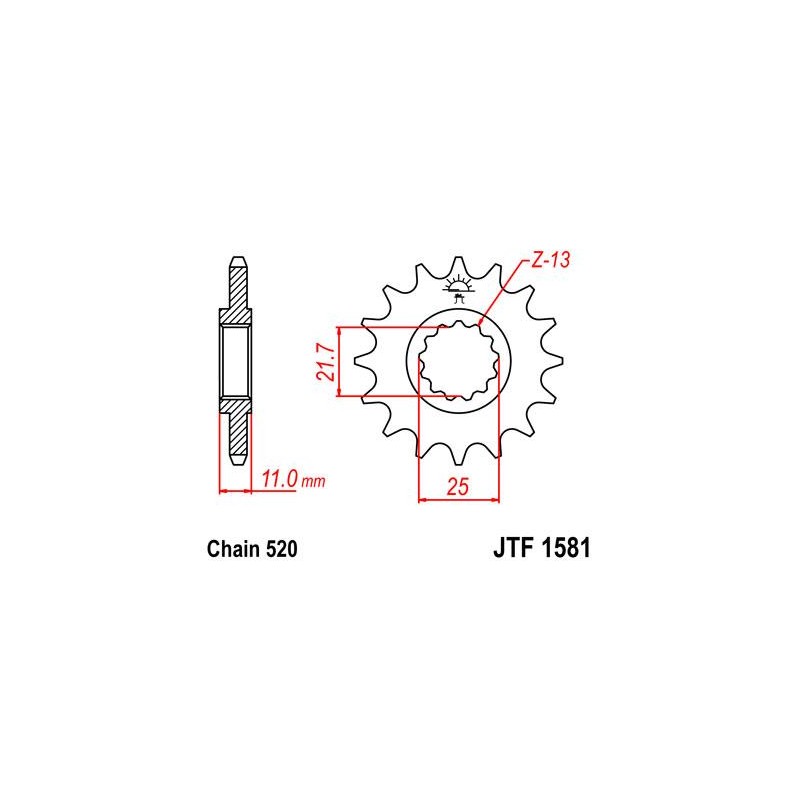 ZEBATKA NAPĘDOWA JT JTF1581.