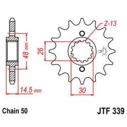 ZEBATKA NAPĘDOWA JT JTF339.
