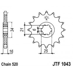 ZEBATKA NAPĘDOWA JT JTF1043.