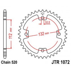 ZEBATKA NAPĘDZANA JT JTR1072.