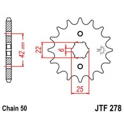 ZEBATKA NAPĘDOWA JT JTF278.