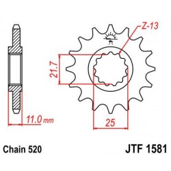 ZEBATKA NAPĘDOWA JT JTF1581.