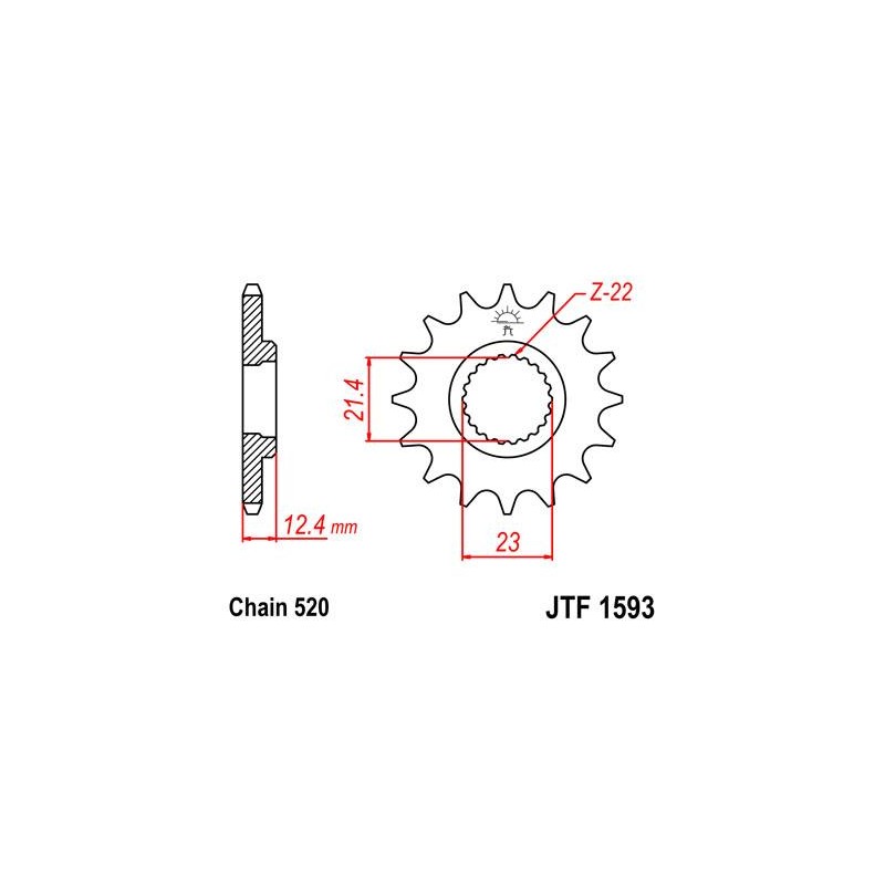 ZEBATKA NAPĘDOWA JT JTF1593.