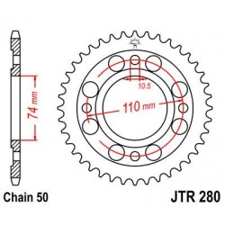 ZEBATKA NAPĘDZANA JT JTR280.